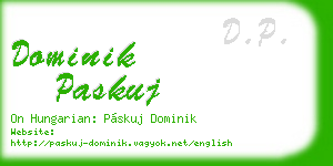 dominik paskuj business card
